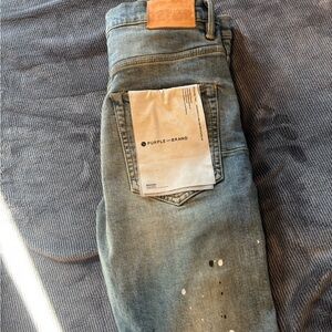 Purple Brand Men's Distressed Blue Skinny Jeans